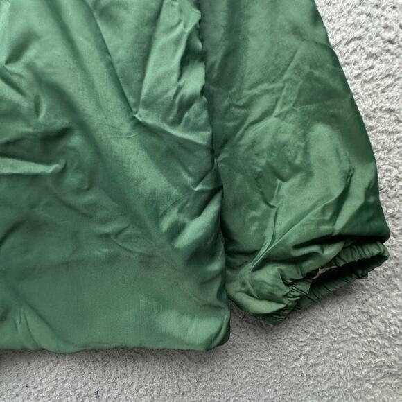 Vintage 70s Sears Snap Button Nylon Lined Coach Jacket Mens XL Tall Green Lined - Picture 11 of 12